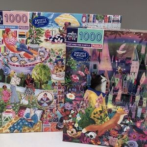 Eeboo Puzzles Set Of 2 1000 Piece New